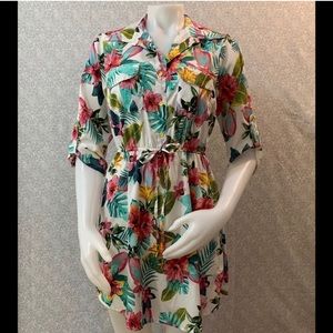 🌴Floral Palms Safari Style Mini Dress🌴